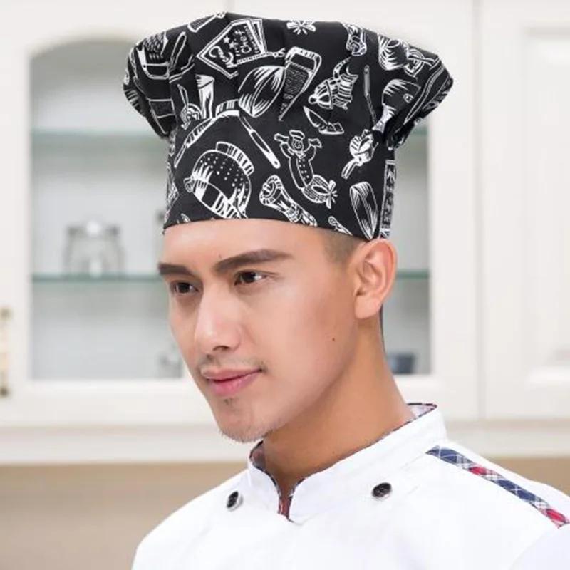 Kitchen Hats for Mens and Womens Hotel Restaurant Cooks Cap Waiter Chef Work Caps Cake Supplies Cotton Cloth Mushroom Hat
