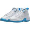 Air Jordan 12 Retro GS Melo 2025 Kids Sneakers White University-Blue Metallic-Silver 153265-112