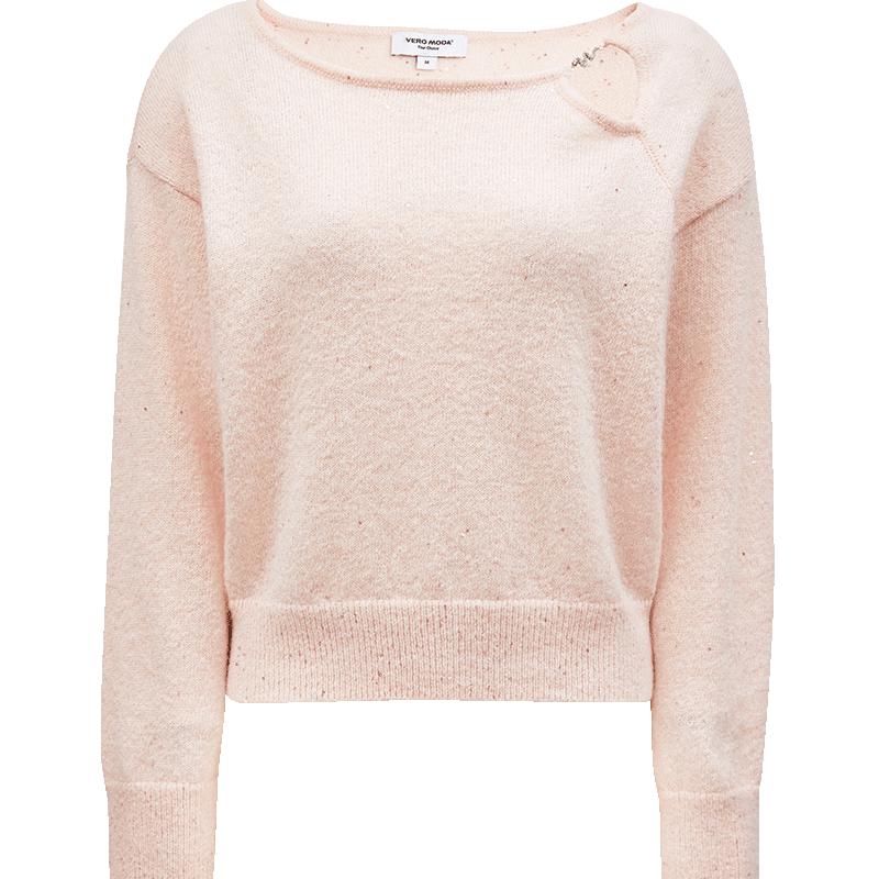 

VEROMODA Women s Sequin & Metal Collar Knit Sweater XL