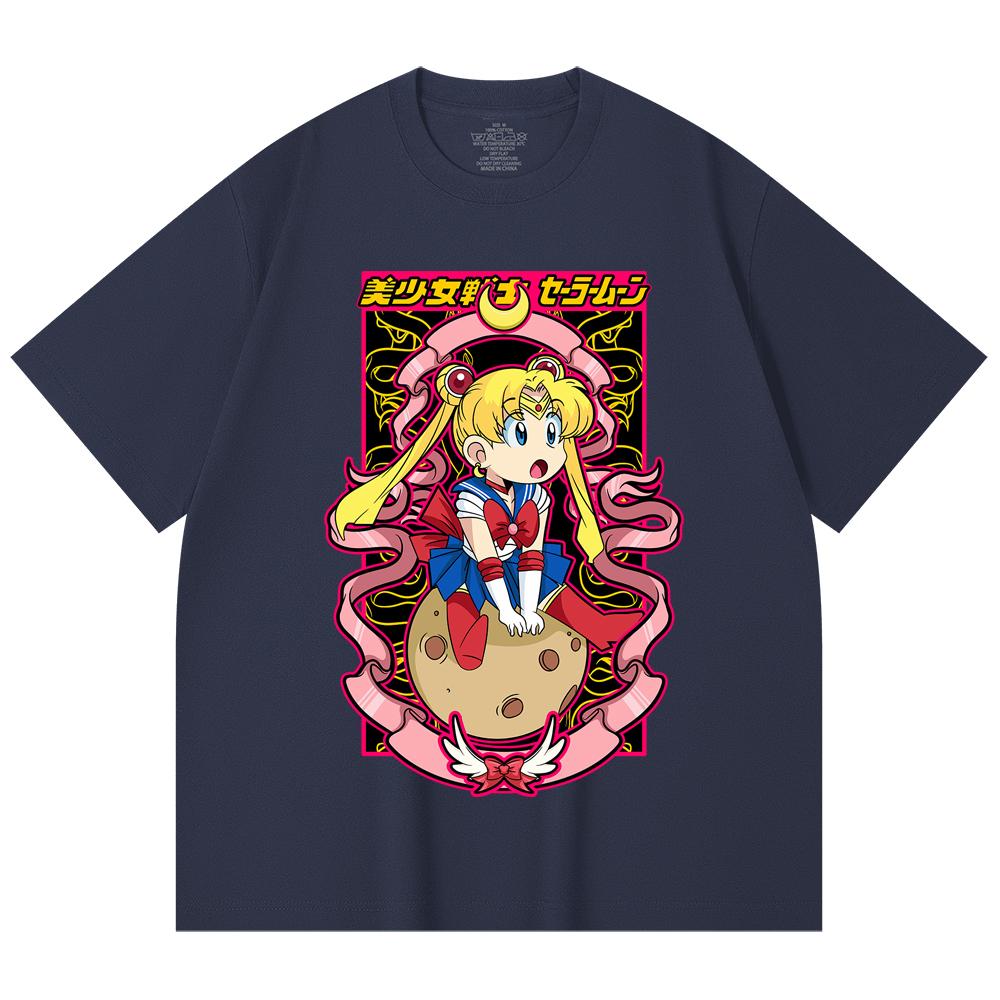 230 Gsm 100% Cotton Sailor Moon V10 Usagi Print Unisex Heavy Cotton T Shirt