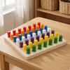 ChildLed Pegboard Toy Cylindrical Pegs Puzzle Handson Color Sorting