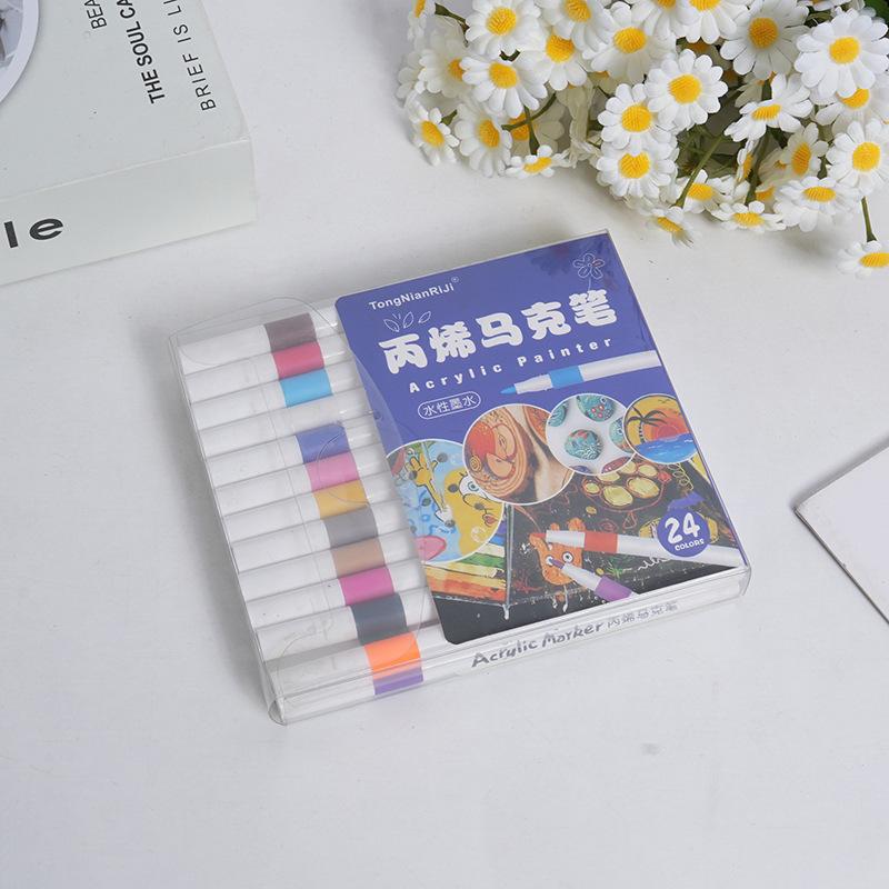 Acrylic Marker for Kids - DIY Painting, Creative Graffiti, Water-Based, No Bleed. Acrylic Marker 12 Colors