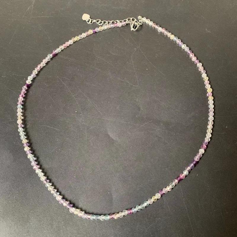 3mm Faceted Natural Stone Necklace with Citrine, Agate, Tourmaline, and Moonstone Beads