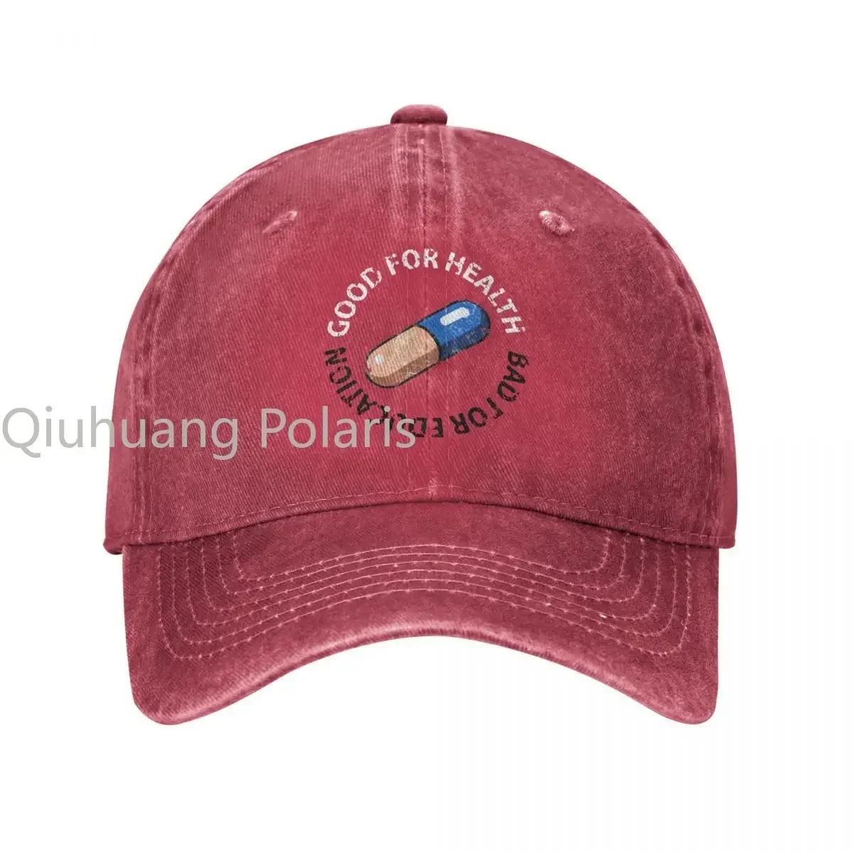 

Akira Curious Pill Baseball Cap Vintage Distressed Denim Anime Snapback Cap for Unisex Women Outdoor Summer Adjustable Caps Hat One size Adjustable