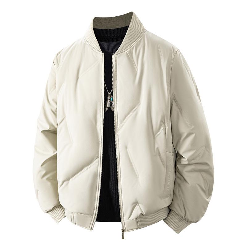 Men's Plus Size Fashionable Baseball Collar Jacket Fashionable Warm Down Jacket for Men