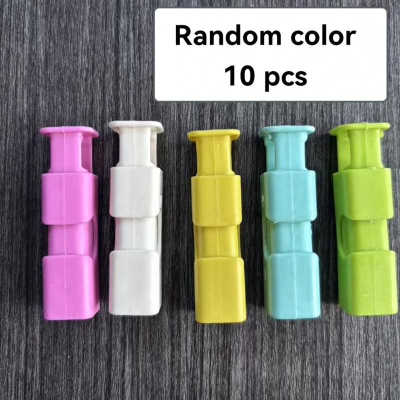 10Pcs Reusable Food Sealing Clips Plastic Snack Bag Clips Moisture Proof Fresh Keeping Clips Pocket Sealing Clamp Outdoor Tool