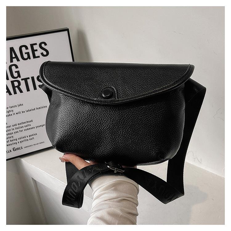 Genuine Leather, Convenient Messenger Bag, Fashionable Fanny Bag, Breast Bag, Women'S Trendy Bag, Small Temperament