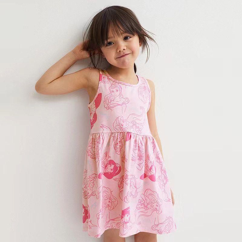 

Foreign Trade Baby Pink Princess T-shirt Skirt Children s Clothing Pink 2t/90 Size Recommended Height 85-90cm