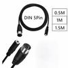 3.5mm Female Din 5 Pin MIDI Cable DIN5P Male Conversion Cable Audio Adapter Cord High Quality Stereo Jack Audio Extension Cord