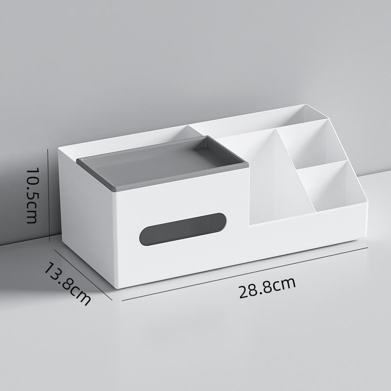

Ins Desktop Storage Box Organizer Student Office Desk Stationery Sundries Versatile Sorting Box Tissue Box Cosmetic Storage Rack белый