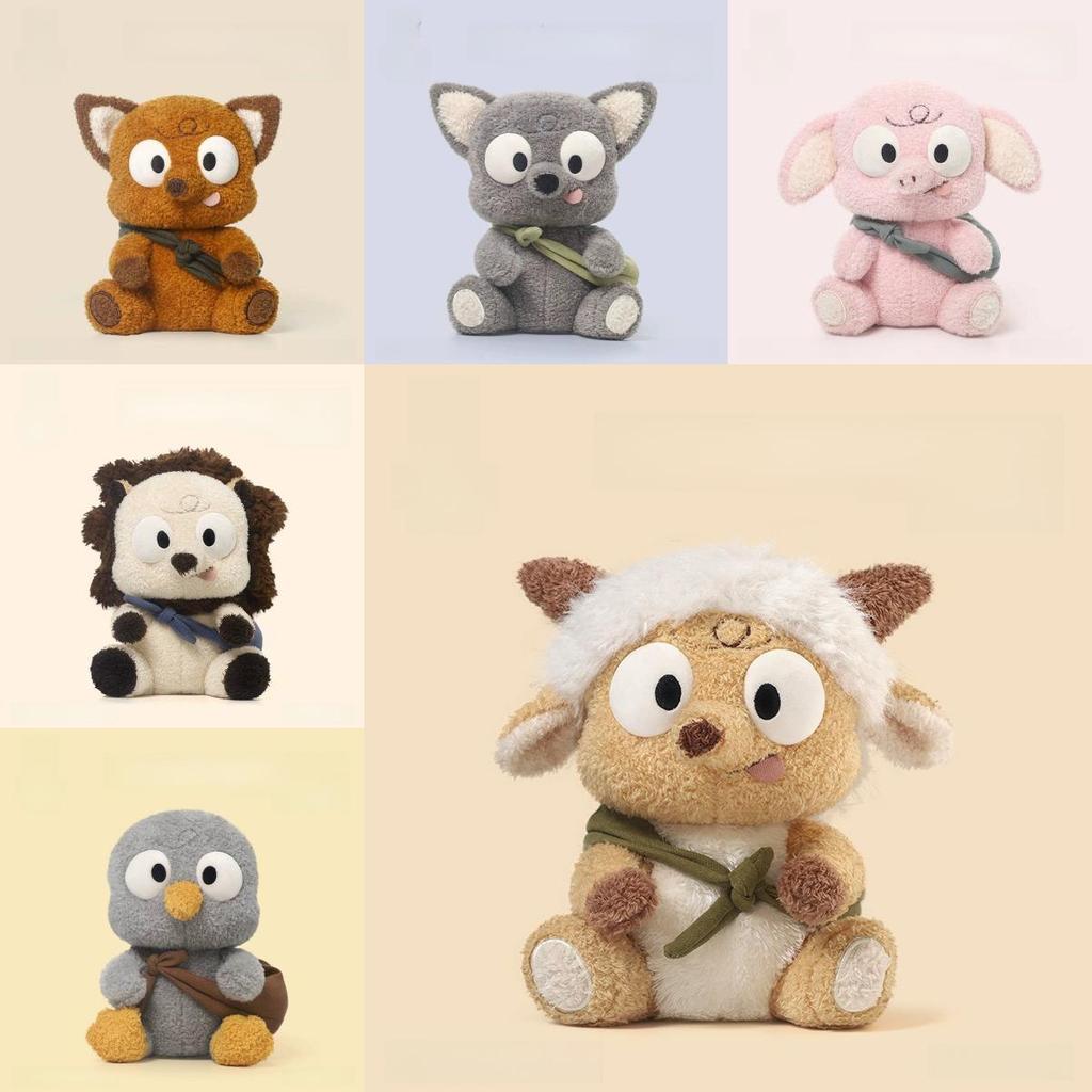 Sheep Pig Wolf Fox Lion Penguin Plush Toy Cute Animal Pillow For Kids Girls Boys Sleep Companion Gift