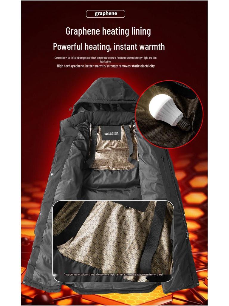 Chińska drużyna Zimowa kurtka puchowa - Unisex Sportowy długi płaszcz do egzaminu artystycznego i treningu