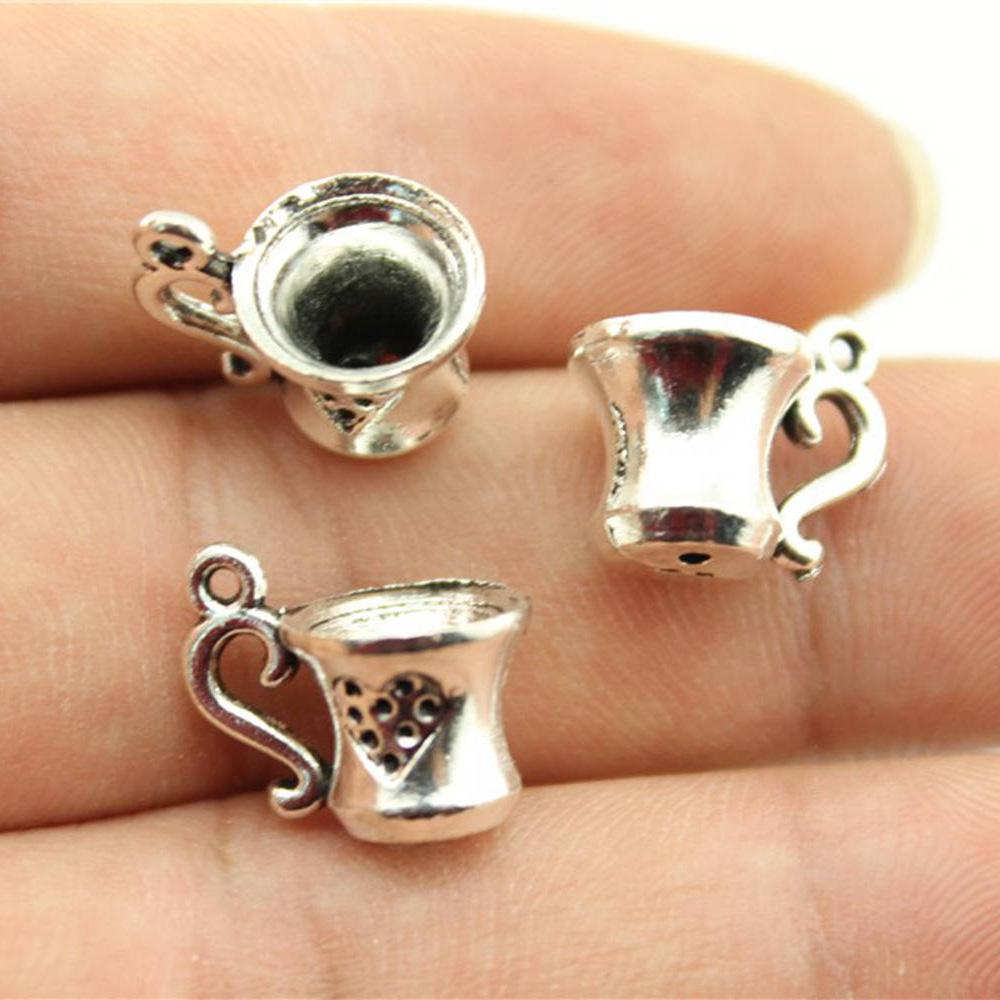 10pcs Antique Silver Color 3D Kettle Charm Pendants Jewelry Accessories 3D Flagon Charms 3D Teapot Charms