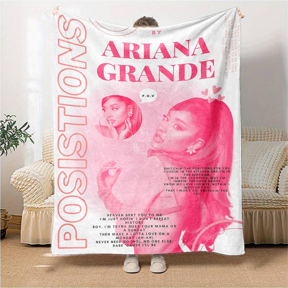 Ariana Grande'S Artwork Blanket Soft Throw Blanket For Home Bedroom Bed Sofa Travel Office Solid Christmas Blanket
