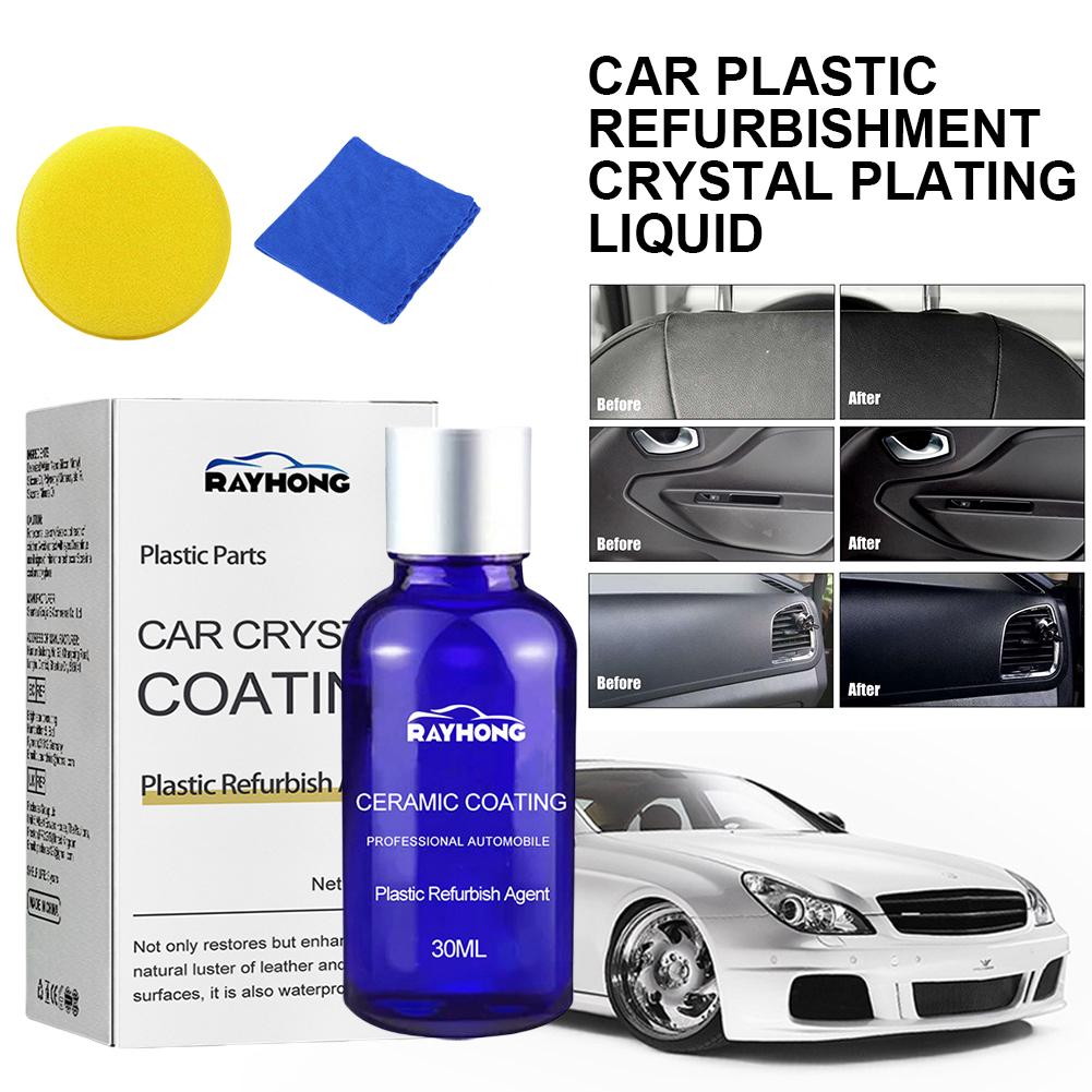 150ml Plastic Parts Refresher Agent Car Ceramic Coating with Sponge Plastic Refurbishment Ceramic Coating Ceramic Coating Agent