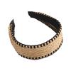 Bohemian Straw Wide-Brimmed Headband for Women - Vacation Style Hair Accessory