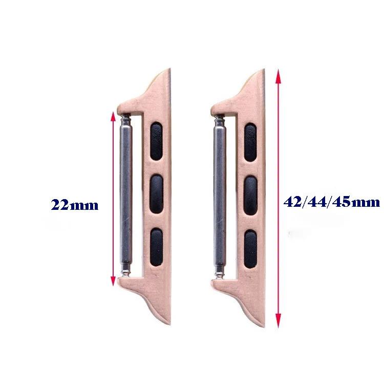 Steckeradapter für Apple Watch Series 7 6 SE 5 4 3 2 Armbandzubehör für Apple 40mm44mm41mm45mm Metall Edelstahl