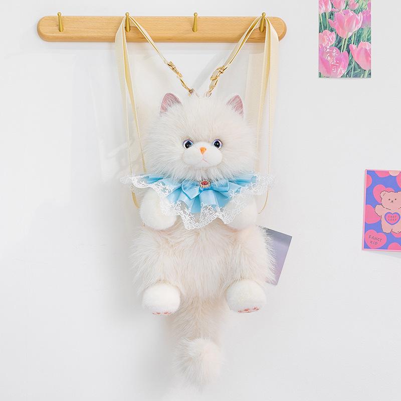Plush Cat Backpack Doll - Cute Toy Gift for Girls