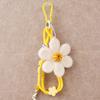Handmade Nepalese wool felt cute fringed smiley face sun flower daisy women's bag pendant car hanging keychain