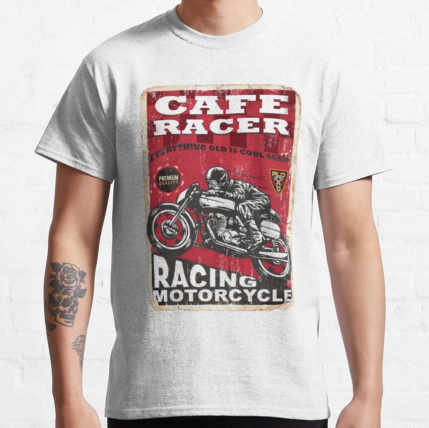 Speed Racer Vintage Classic Motorcycle Racing Genuine Equipment Motor Bike Printed T Shirt 100% Cotton  Plus Size Men's Clothing