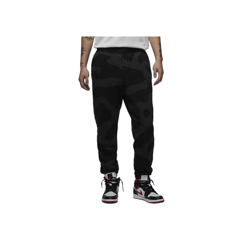 Jordan Air Wordmark Series Fashion Versatile Comfortable Camouflage Knit Sports Pants Men Bottoms Gray Black HF0044-045