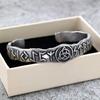 Nordic Viking Stainless Steel Rune Cuff Bracelet