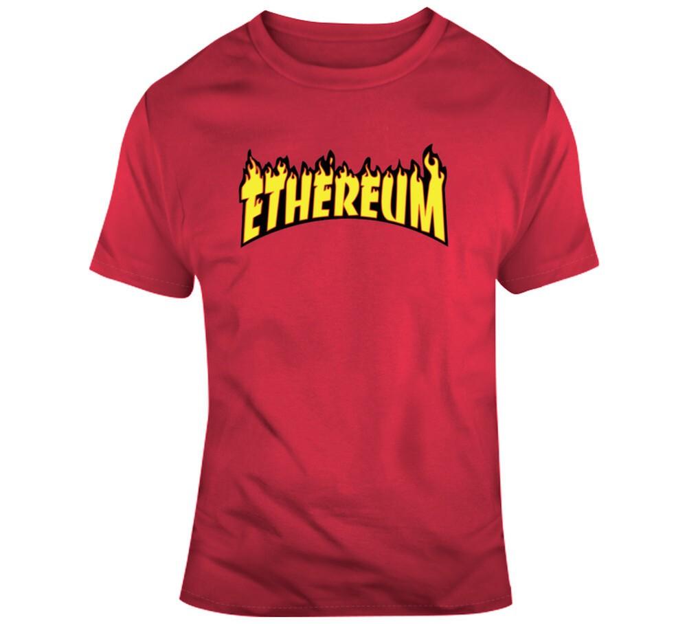 Ethereum Eth Cryptocurrency Trasher Logo T Shirt