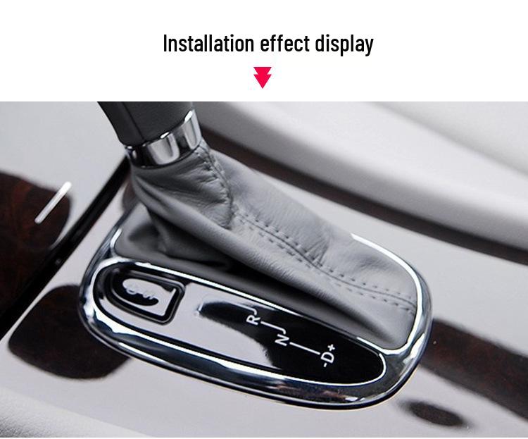 Compatible Mercedes-Benz C-Class W203 Gear Shift Lever Decor Ring - Silver Electroplated.