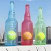 Dog Chew Toy Squeaky Silicone Beer Bottle With Tennis Ball Bite-resistant Puppy Toy Teeth Cleaning Interactive Dog Toy Supplies