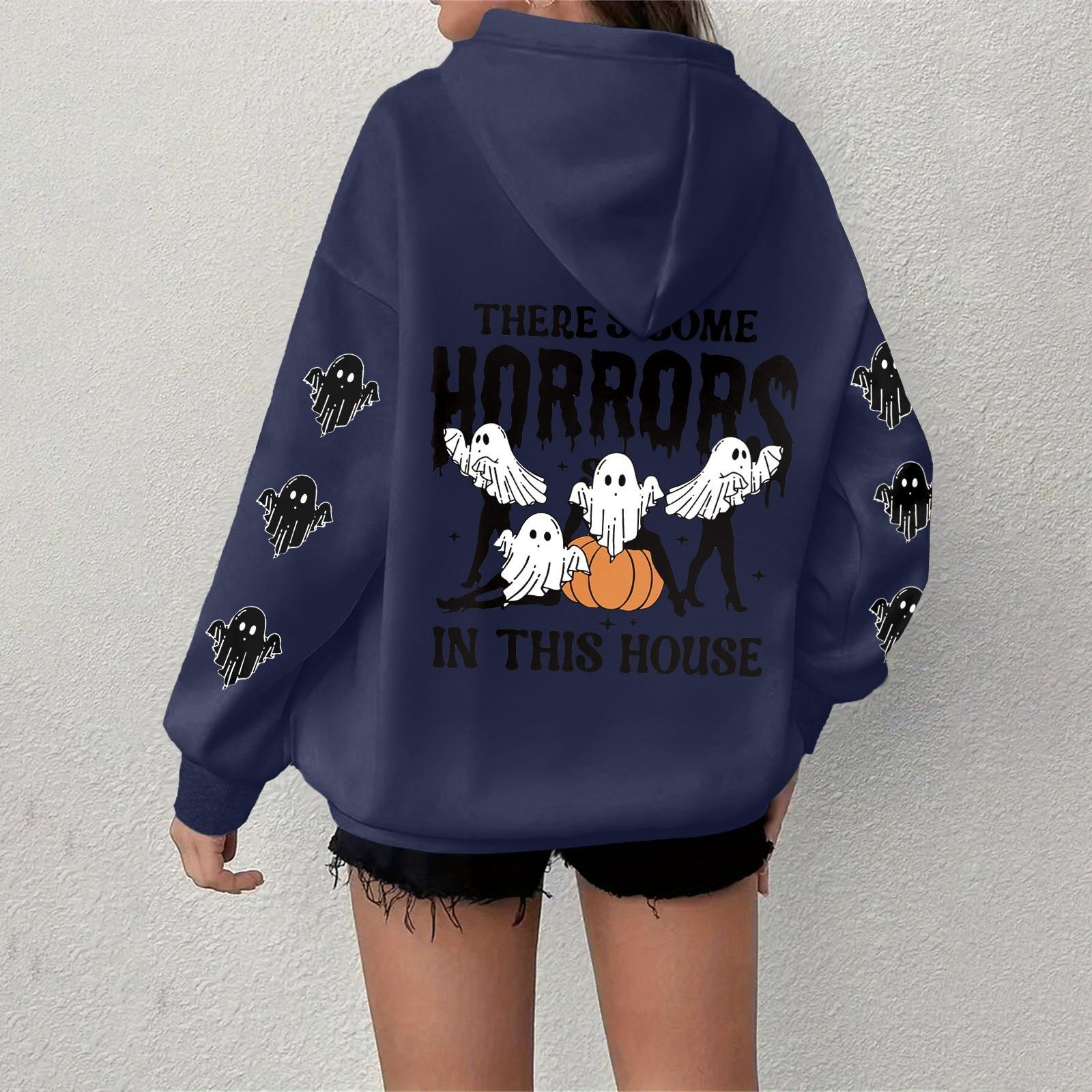 

Женская толстовка, повседневная, с длинным рукавом, топ Atmosphere, свободная, популярная, с круглым вырезом, пуловер, толстовка, топ XL тёмно-синий