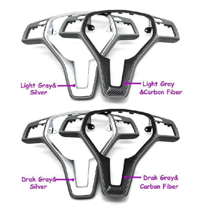 35MM W176 W246 W204 X204 W212 W207 W156 W117 Interiör Bil Ratt Kolfiberöverdrag Panel Trim För Mercedes Benz