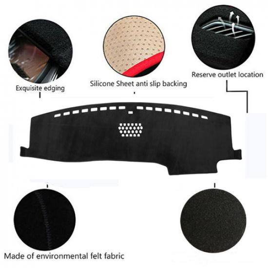 Black Dashboard Dash Mat DashMat Sun Cover Pad for Ford Explorer -