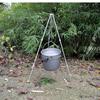3 Section Picnic Hanging Tripod Triangle Support Camping Kitchenware Tripod  Barbecue Grills
