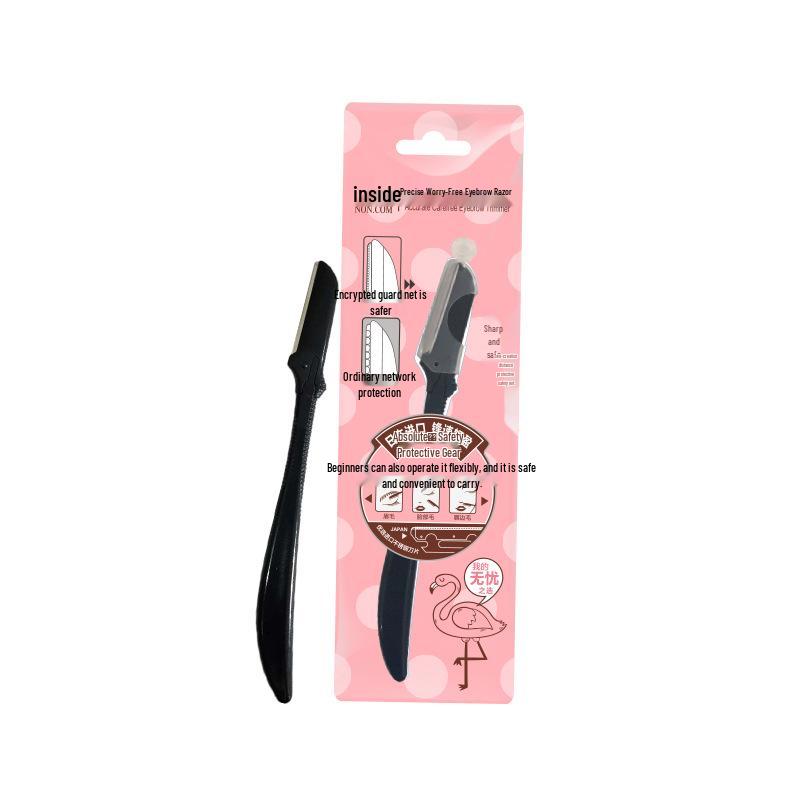Flamingo Precise Stainless Steel Eyebrow Razor and Trimmer Single Pack