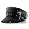 1 pièce Chapeau Beret Punk pour Femme avec Rivets Noirs Style Punk Casquette Gavroche Beret Chaud à Visière Casquettes Vintage Cabbie, Pour l'Extérieur, Usage Quotidien, Cadeau