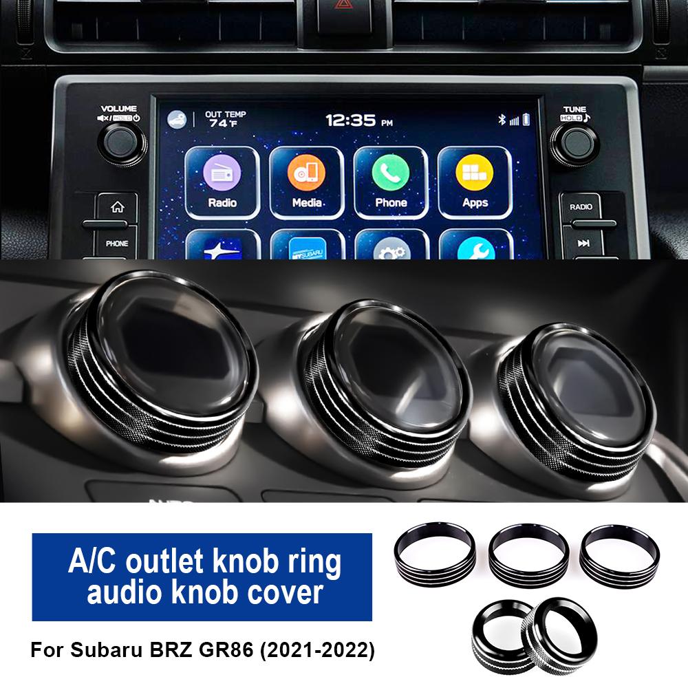AC Switch Rings For Subaru BRZ GR86 2025 2025 2025 2025 AC Adjustment Knob Cover Navigation Audio Knob Interior Accessories Trim
