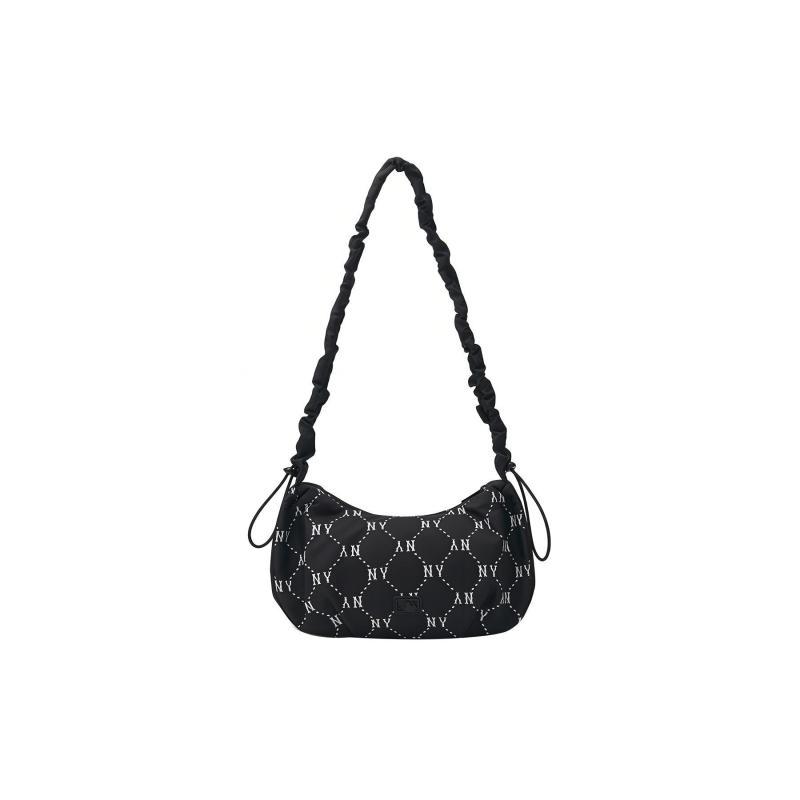 MLB New York Yankees Polyester Shoulder Bag, Handbag, Shoulder Bag, Crossbody Bag Regular Unisex Black Casual 3ABQS034N-50BKS