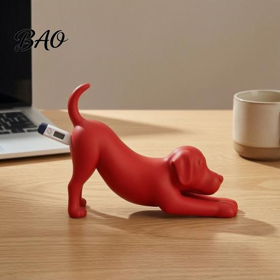 Decorative Thermometer Holder 3D Printed Veterinary Holder, Cat Dog Digital Clinic Ornament Stand, Electronic Pet for Desk Decoration Temperature