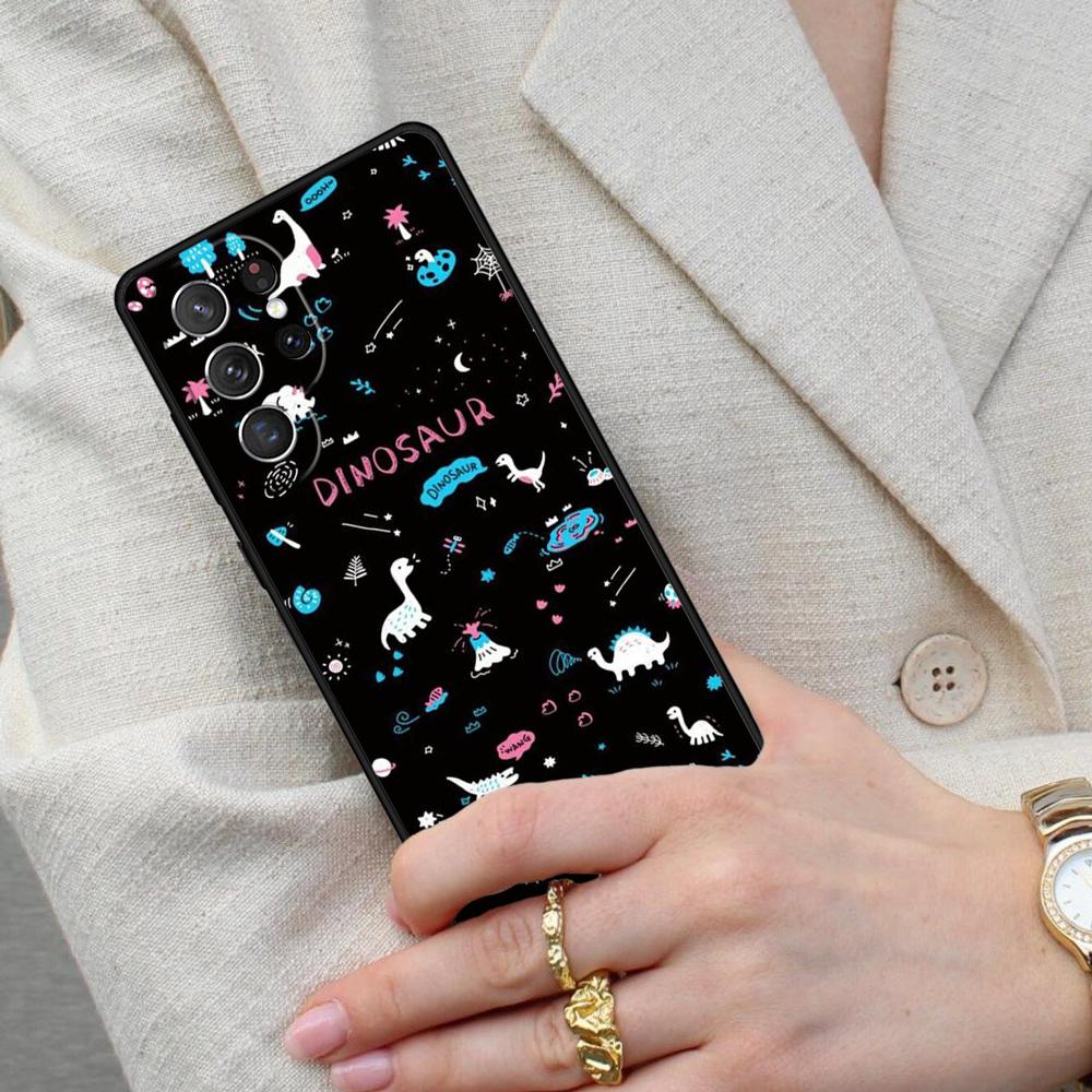 Dinosaur Pattern SOFT Cell Phone Case for Samsung Galaxy S26 Ultra S25 S24 S23 S22 S21 S20 Note10 Cover