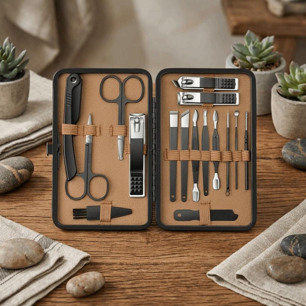 7/16/24 Pcs Heavy-Duty Nail Care Kit Stainless Steel Nail Grooming Kit Manicure Tool Set  Home Care