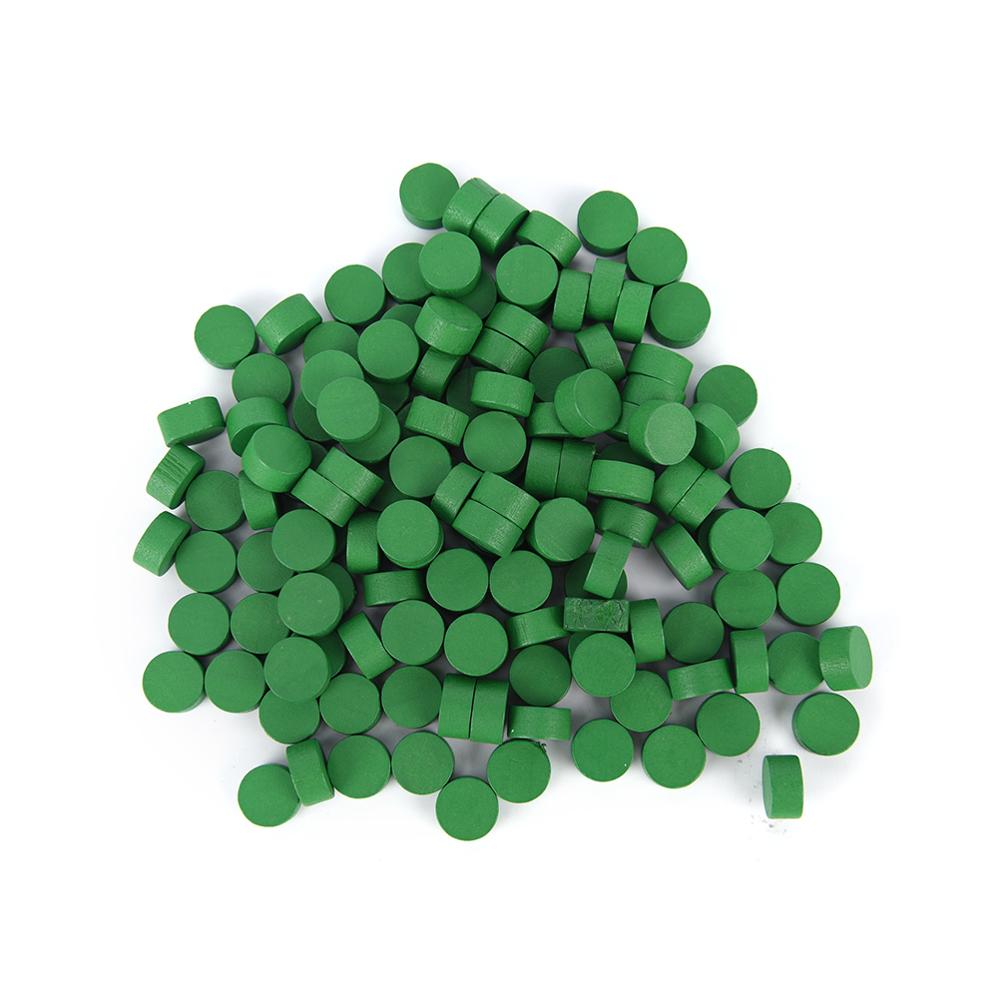 100Pcs Game Token 10*5Mm Disc Wooden Game Pieces Pawnchess Boardgameeducational Games Accessories 8 Colors