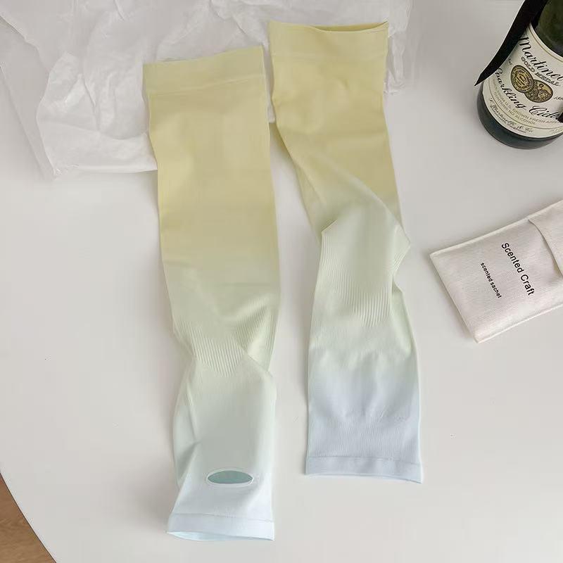 Armstulpen aus Eisseide für Sommerradfahren: Sonnenschutz & Kühlung, Einfarbig