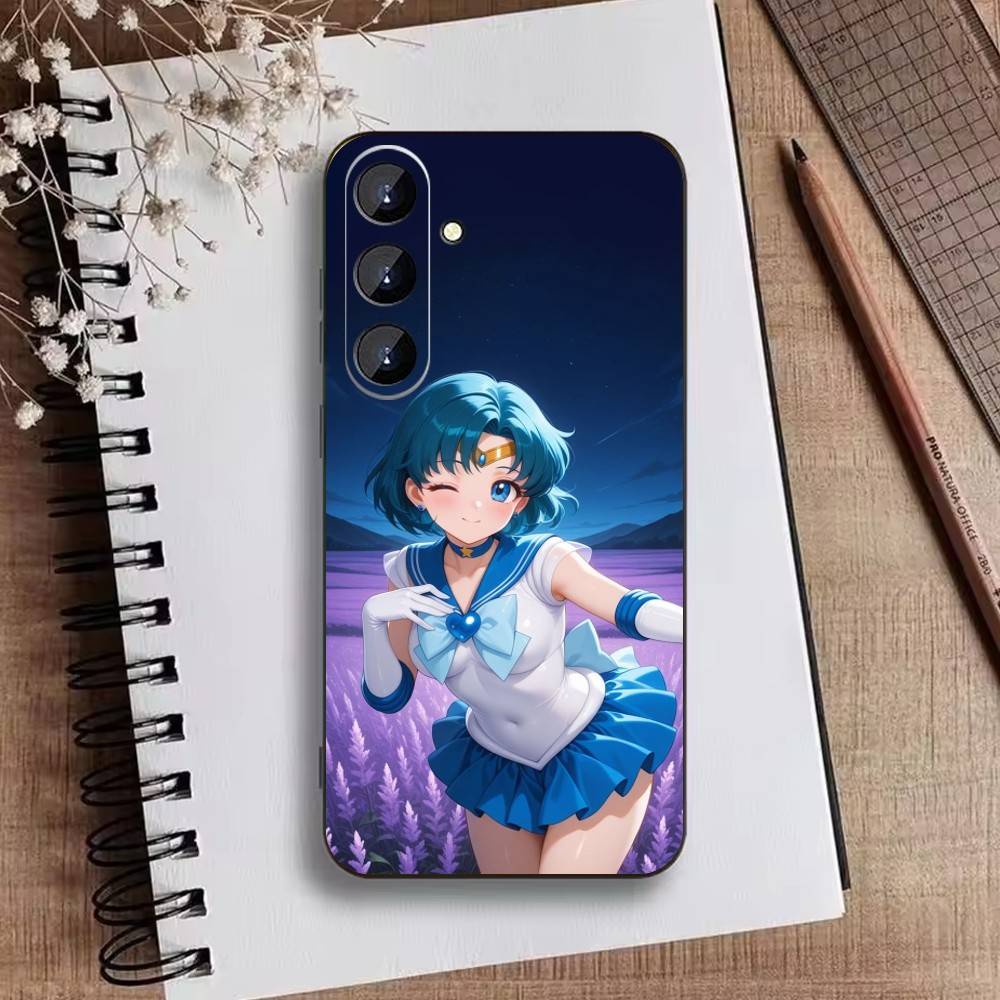 Cartoon F-Sailor M-Moons Phone Case For Samsung Galaxy A73,A72,A71,A70,A52,A51 Others Soft Black Cover