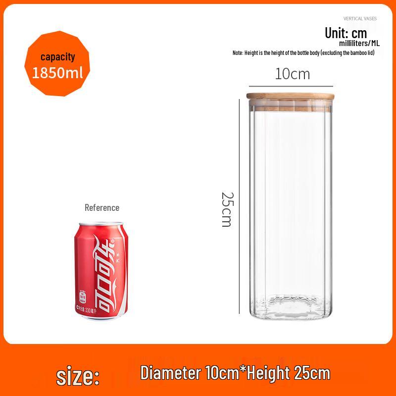 Striped Glass Storage Jar