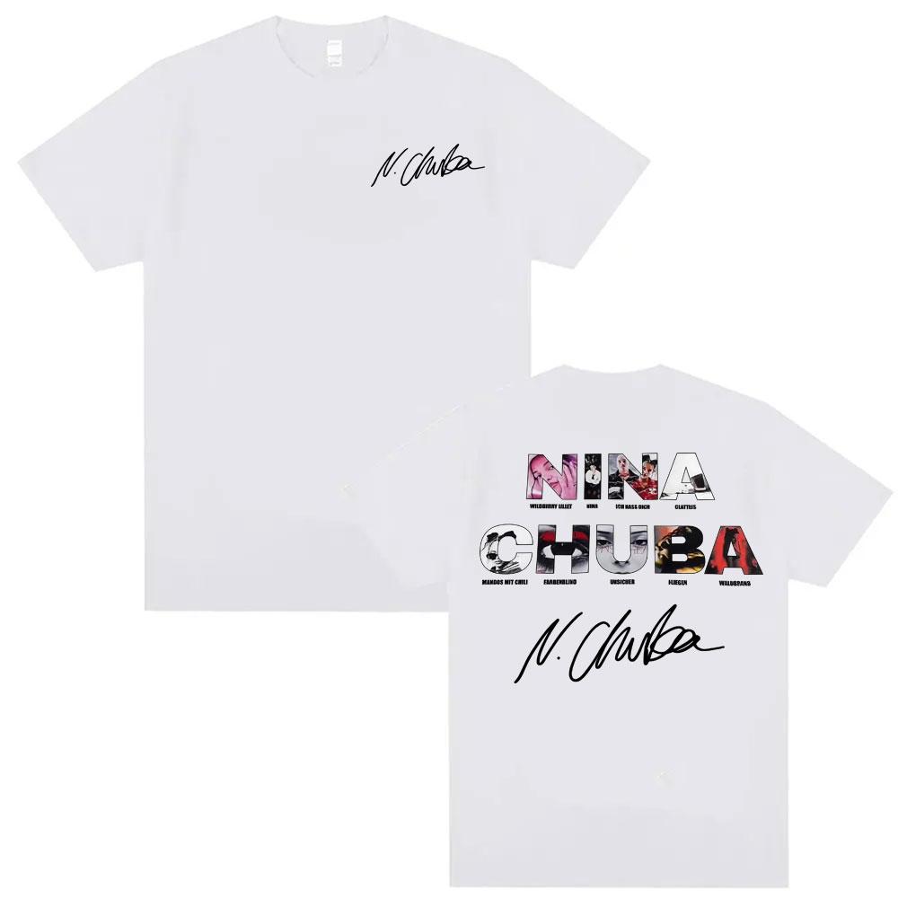 Singer Nina Chuba Album Tour 2025 Cover Tshirt Men Women Fashion Vintage Short Sleeve Tee Shirt Summer ONeck Loose Shirt Tops