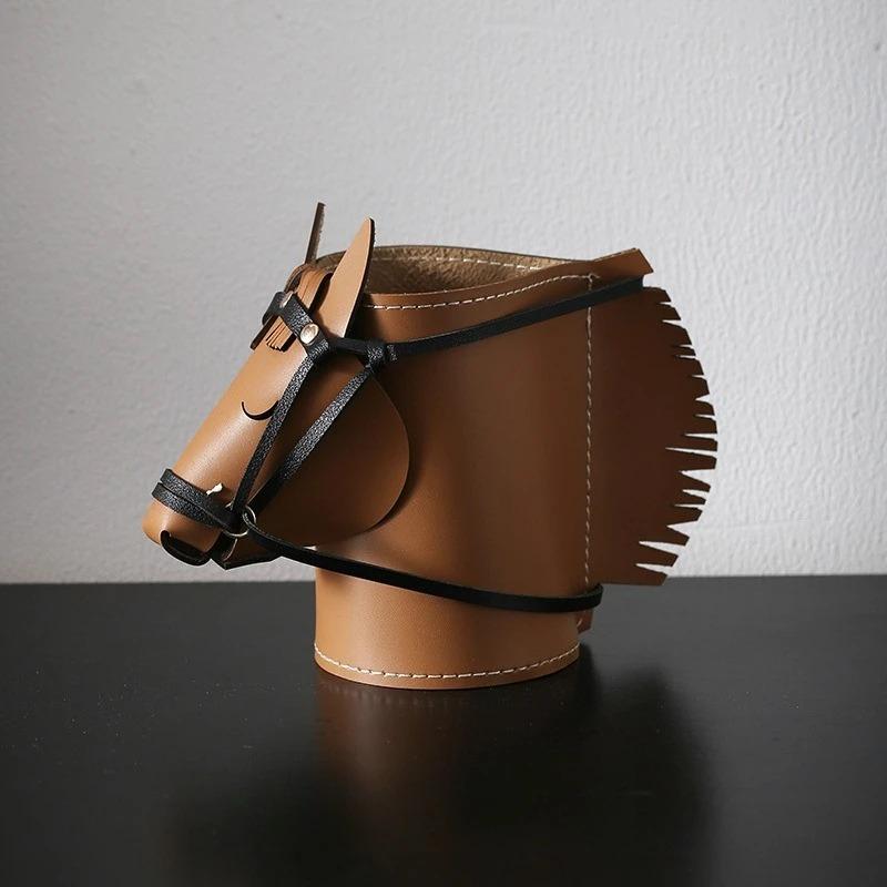 Horse-head Storage Box – Decorative Desk Accessory for the Living Room or Study Makeup Organizer Box