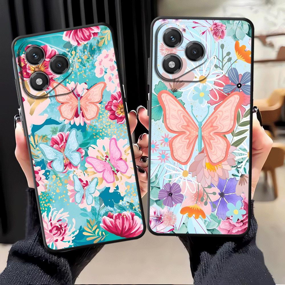 Funda Phone Cover Case for Honor X7 Magic5Lite X9a 70 8X 200 400 Lite X5b 90 X6 X8 Cartoon Butterfly Flower