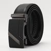 Frosted Automatic Buckle Edge Two-Layer Cowhide Belt, Business And Leisure Men'S Trendy Belt