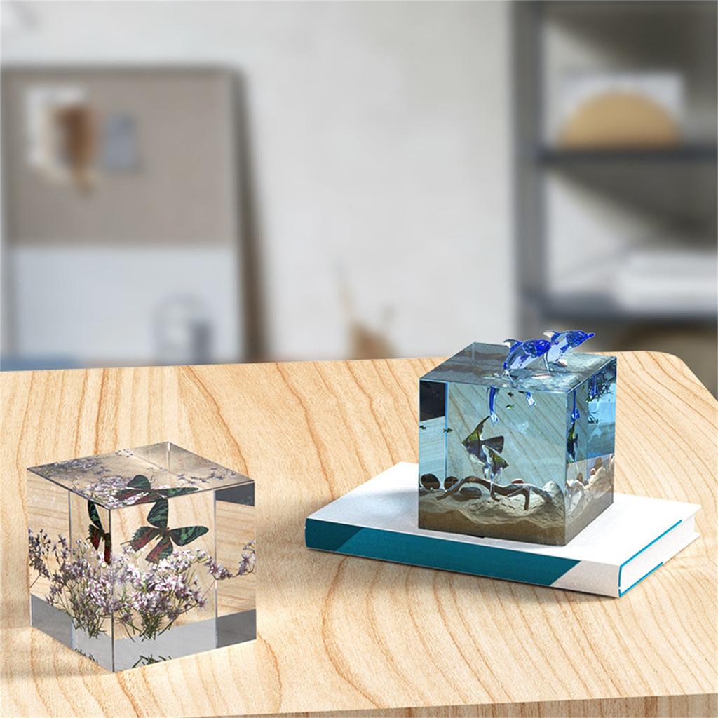 Multipurpose 10cm Cube Castes Stylish Mold for Resin and More Sturdy Silicone Mould Home Accessory Decoration Daily Use