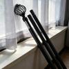 Curtains Rods Heavy Duty Drapery Pole Adjustable 30-90 Inch Telescoping Curtains Rod For Bedroom Living Room Bathroom Dorm Hotel